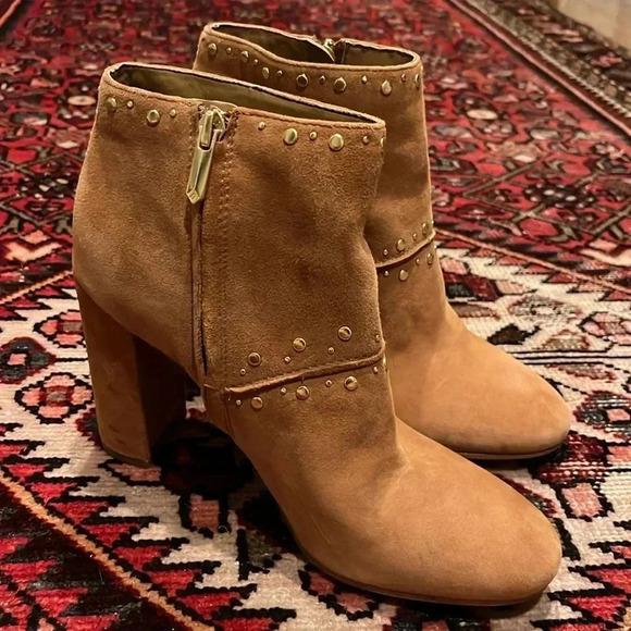 Sam Edelman Shoes - SAM EDELMAN CHANDLER STUDDED SUEDE ZIP CLOSURE ANKLE BOOT 8.5
